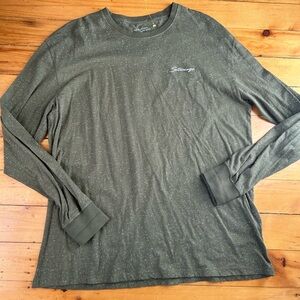 ☀️3/$25 Saturdays NYC New York City Green Chain Script  shirt cotton large